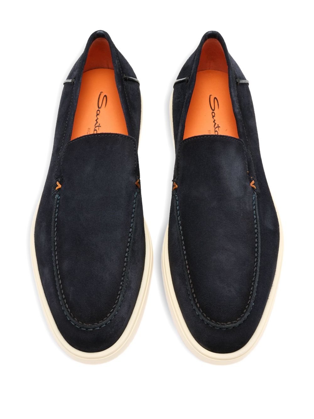 Mocassini con cuciture a contrasto in blu Santoni - uomo 