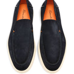Mocassini con cuciture a contrasto in blu Santoni - uomo 