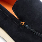 Mocassini con cuciture a contrasto in blu Santoni - uomo 