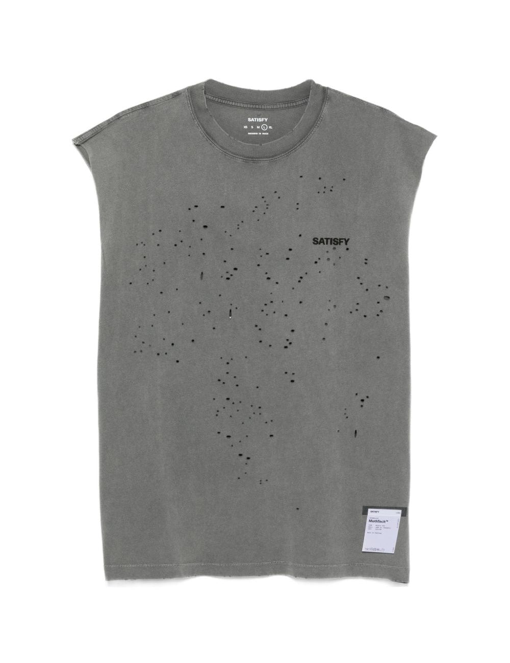 Canotta smanicata in grigio Satisfy - unisex 
