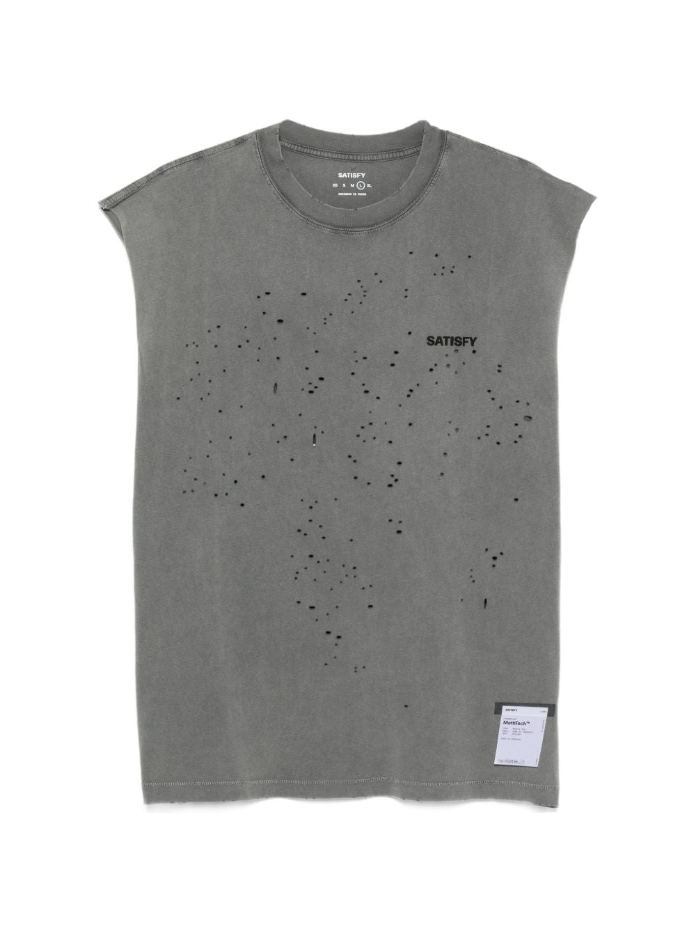 Canotta smanicata in grigio Satisfy - unisex 