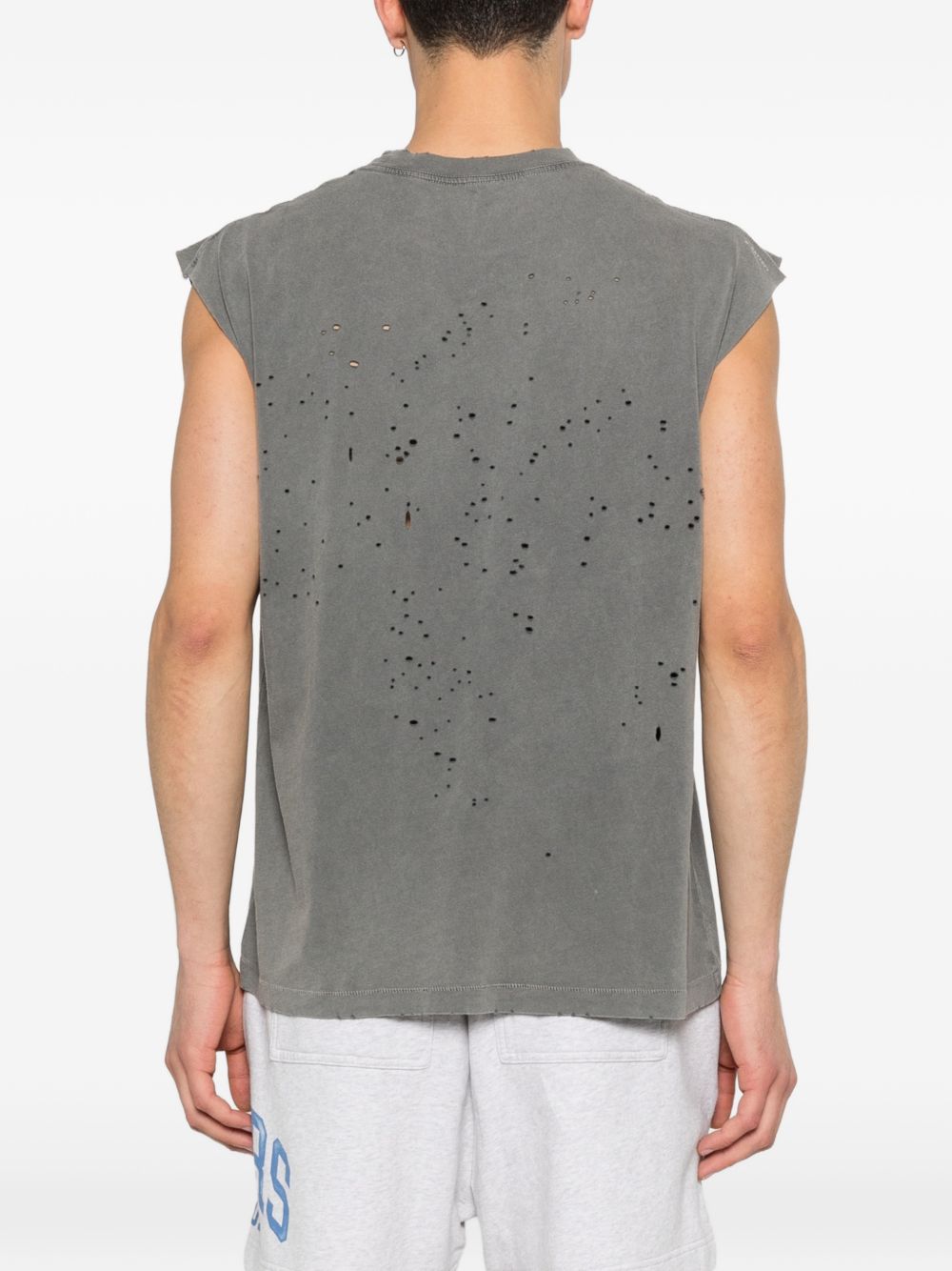 Canotta smanicata in grigio Satisfy - unisex 