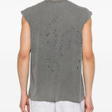 Canotta smanicata in grigio Satisfy - unisex 