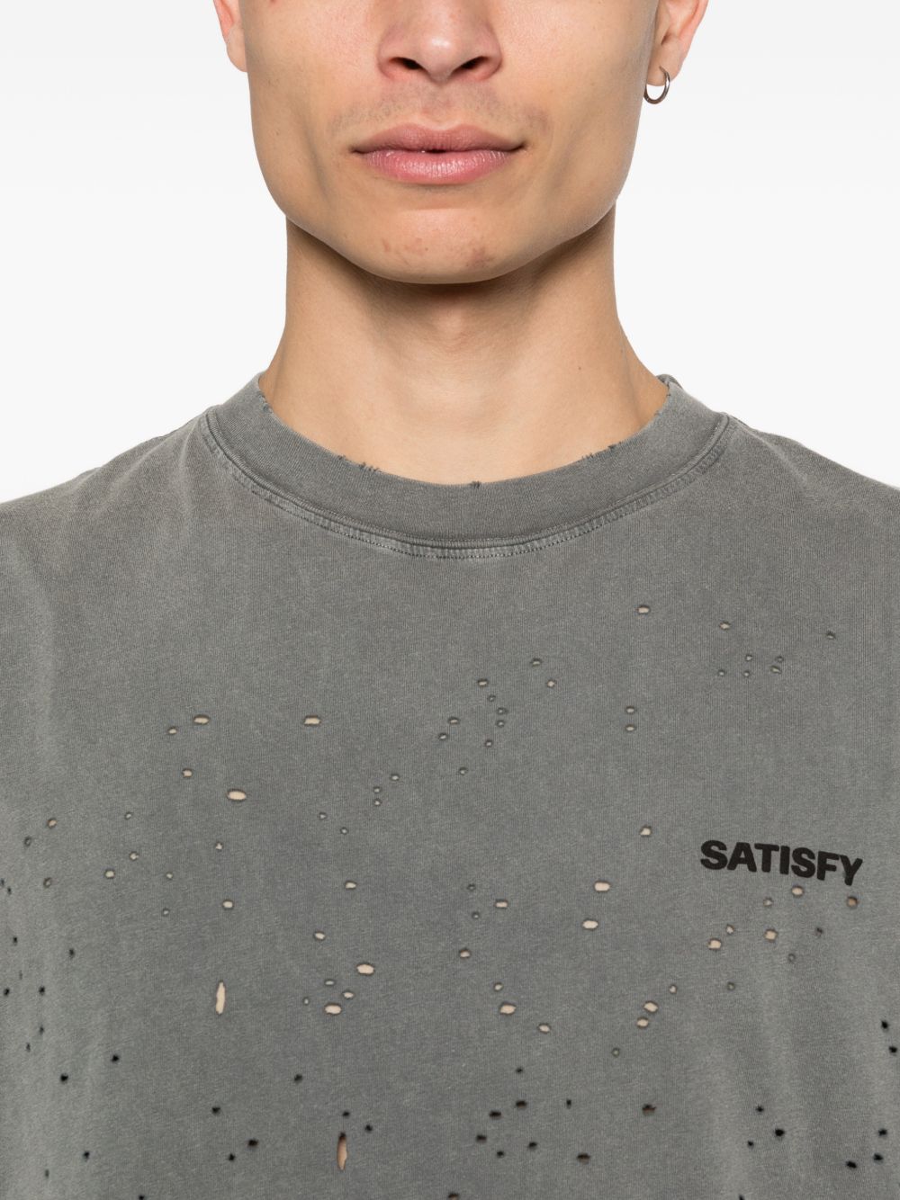 Canotta smanicata in grigio Satisfy - unisex 