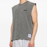 Canotta smanicata in grigio Satisfy - unisex 