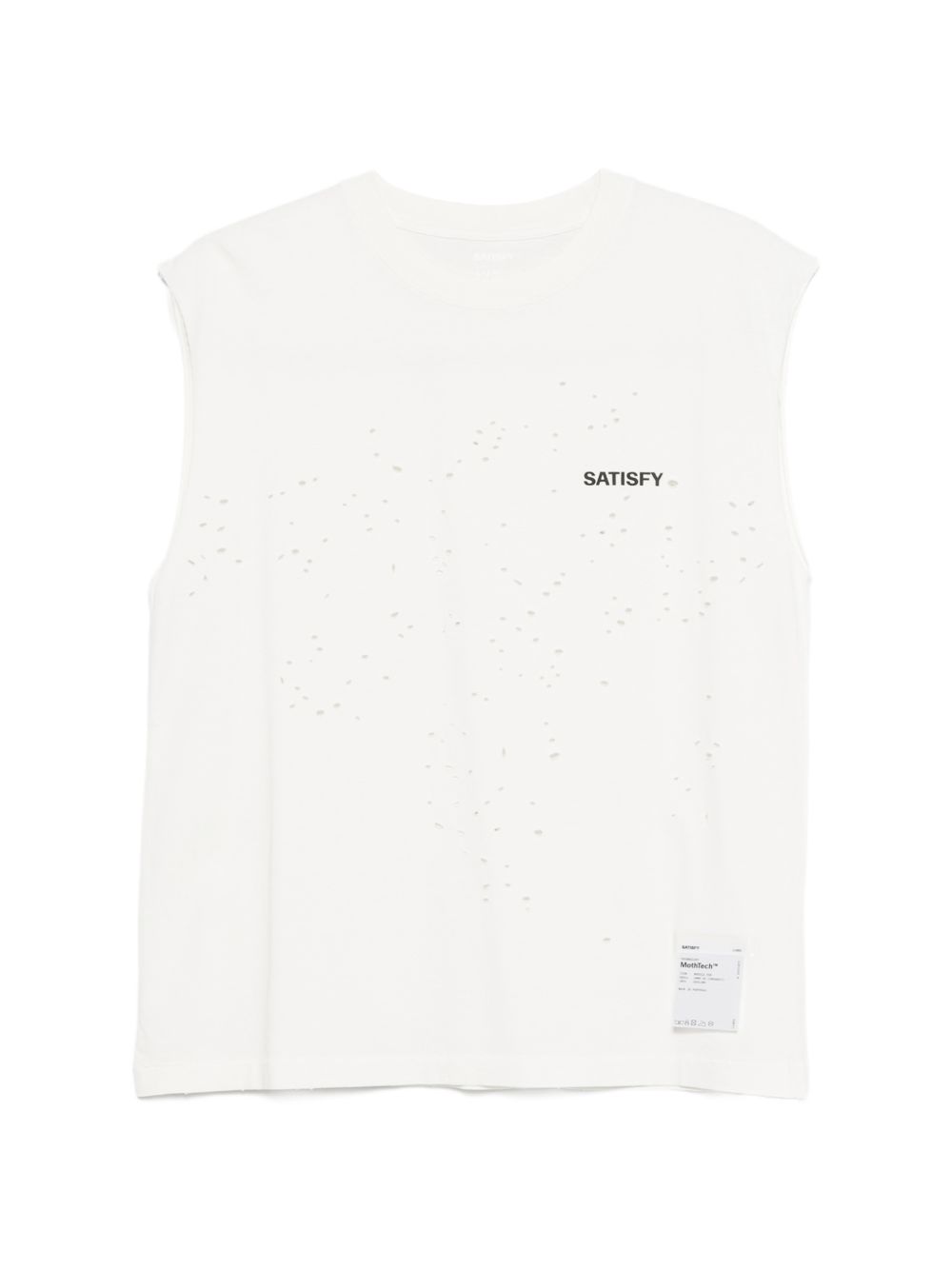 Canotta girocollo in bianco Satisfy - unisex 