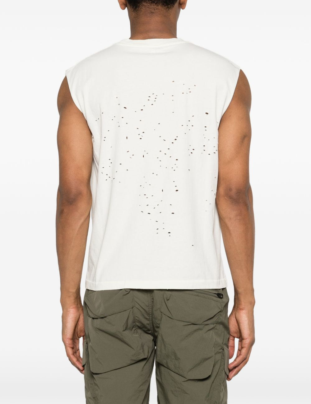 Canotta girocollo in bianco Satisfy - unisex 