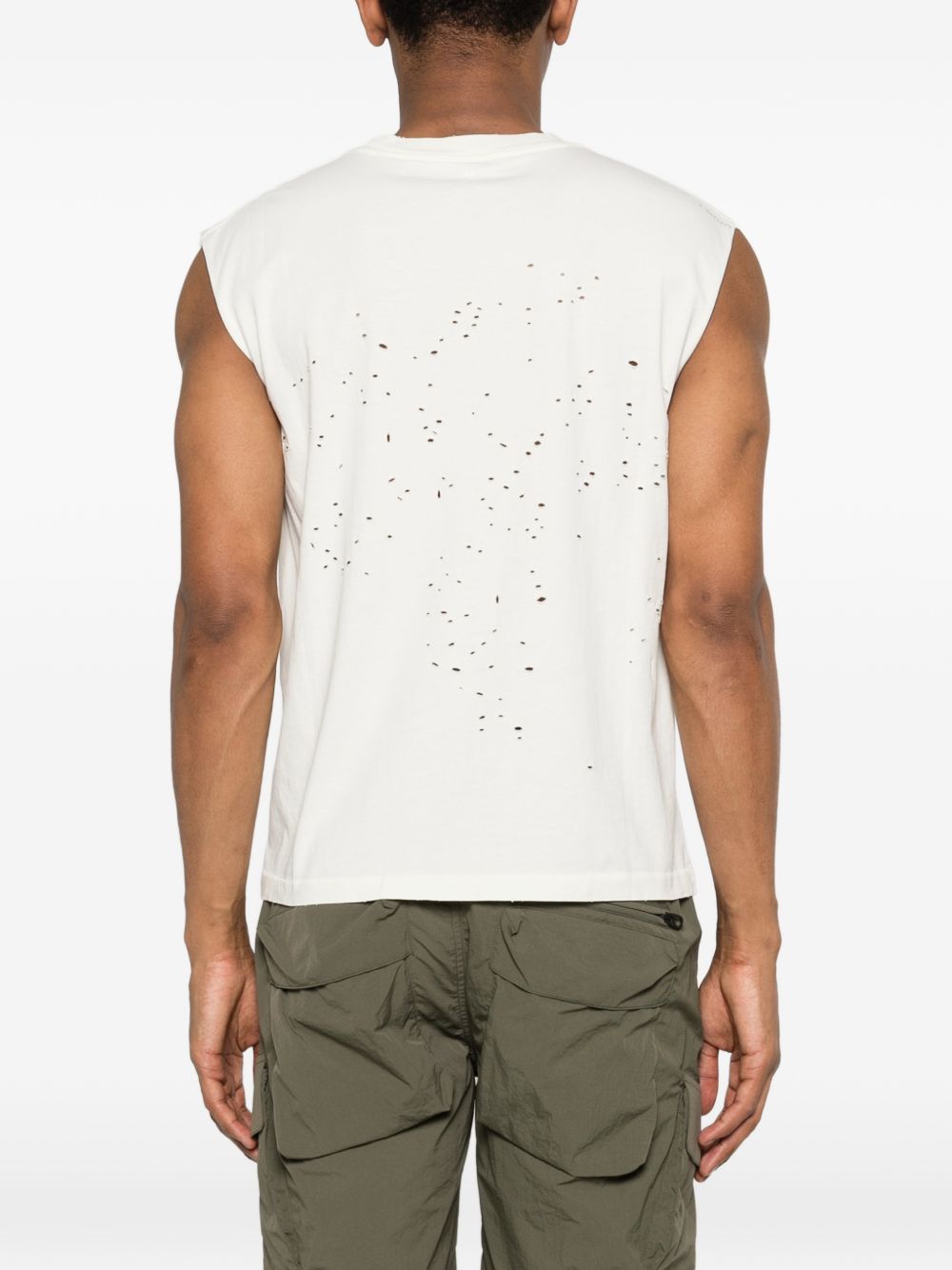 Canotta girocollo in bianco Satisfy - unisex 