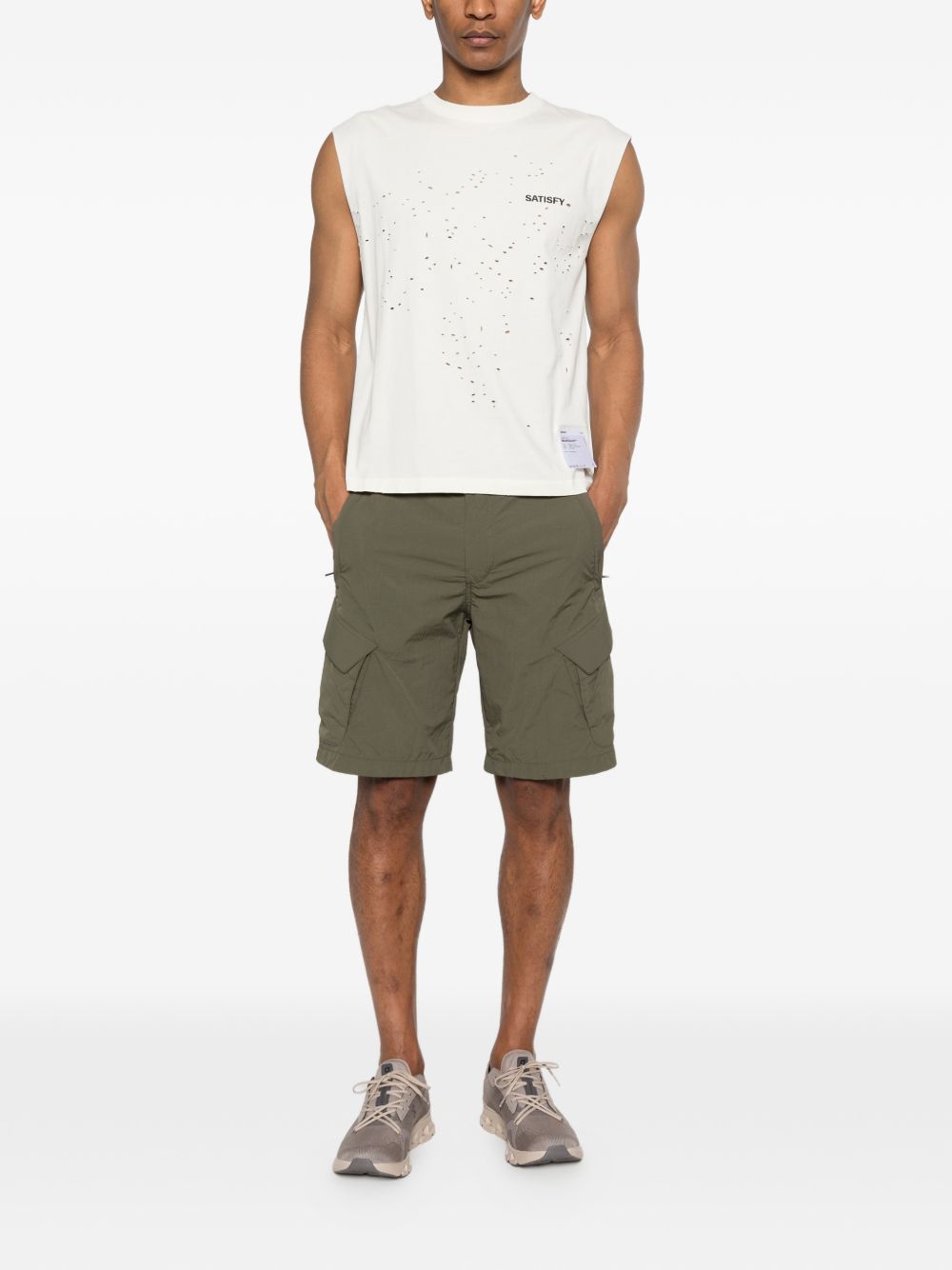 Canotta girocollo in bianco Satisfy - unisex 