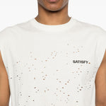 Canotta girocollo in bianco Satisfy - unisex 