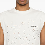 Canotta girocollo in bianco Satisfy - unisex 