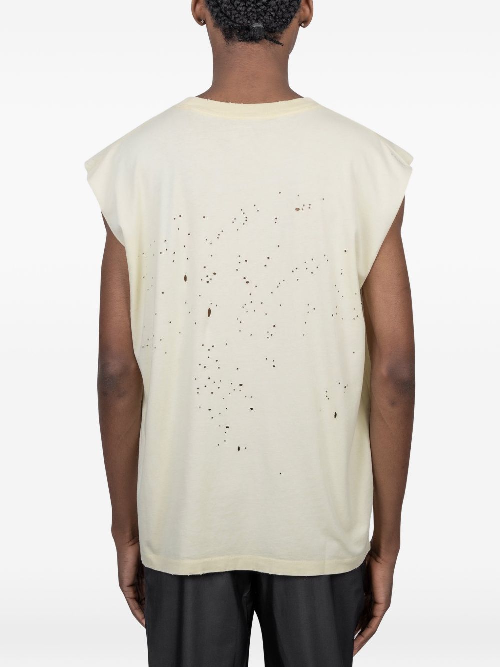 Canotta con stampa grafica in giallo Satisfy - unisex 