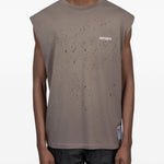 Canotta con stampa logo in beige Satisfy - unisex 