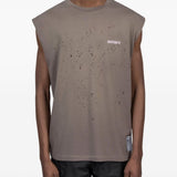 Canotta con stampa logo in beige Satisfy - unisex 