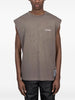 Canotta con stampa logo in beige Satisfy - unisex