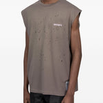 Canotta con stampa logo in beige Satisfy - unisex 
