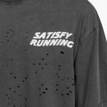 T-shirt con effetto vissuto in nero Satisfy - unisex 