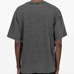 T-shirt con effetto vissuto in nero Satisfy - unisex 