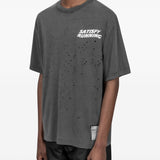 T-shirt con effetto vissuto in nero Satisfy - unisex 