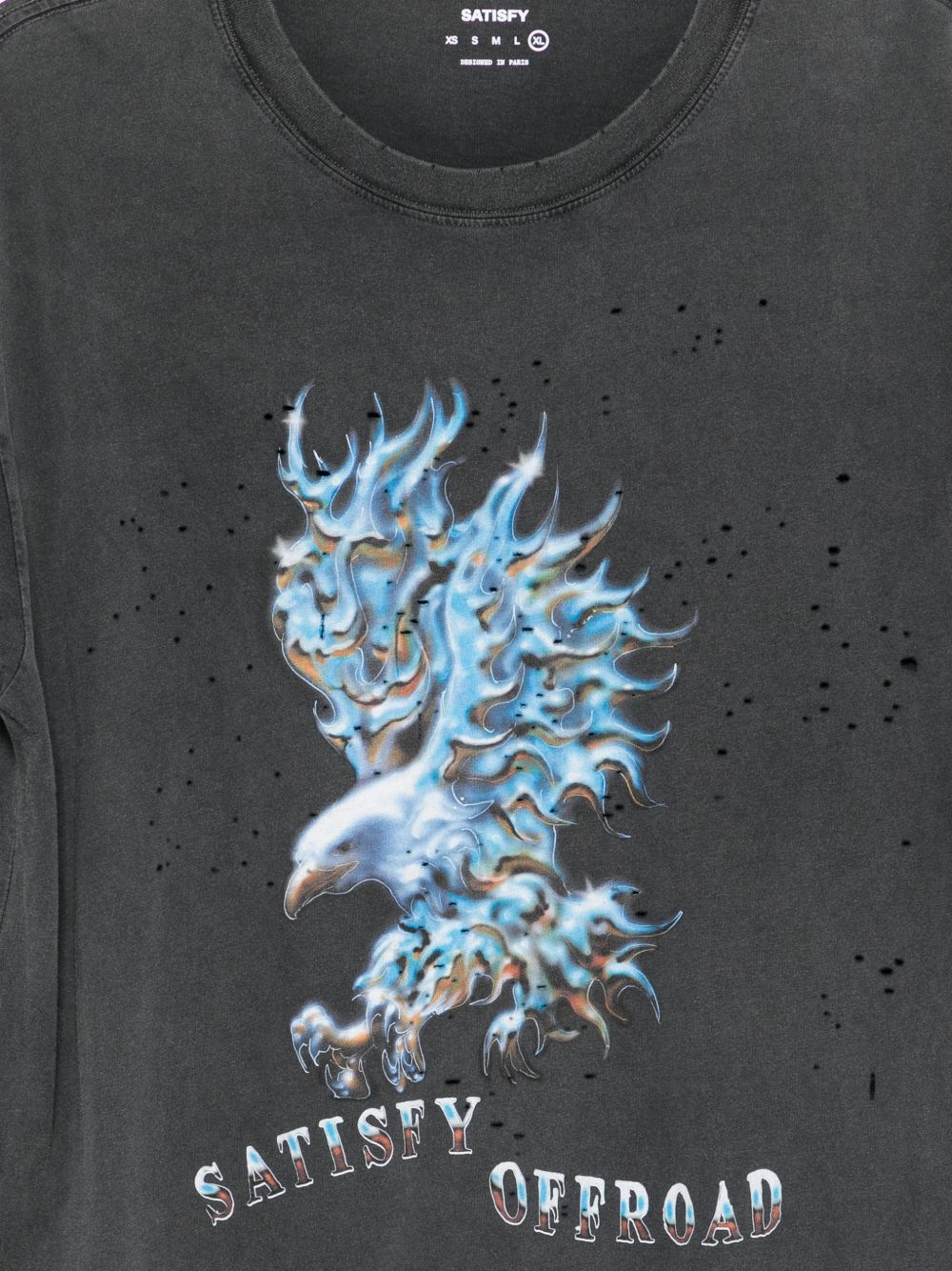T-shirt con grafica in grigio Satisfy - unisex 