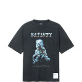 T-shirt con effetto vissuto in nero Satisfy - unisex 