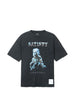 T-shirt con effetto vissuto in nero Satisfy - unisex