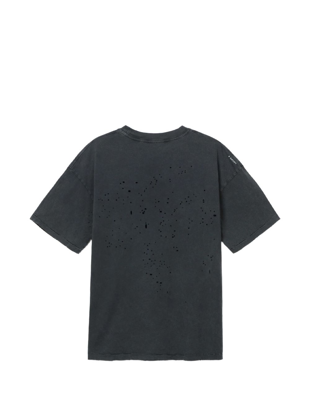 T-shirt con effetto vissuto in nero Satisfy - unisex 
