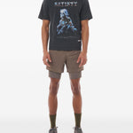 T-shirt con effetto vissuto in nero Satisfy - unisex 