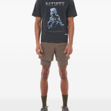 T-shirt con effetto vissuto in nero Satisfy - unisex 