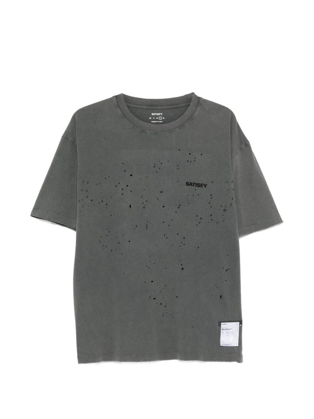 T-shirt a maniche corte in nero Satisfy - unisex 