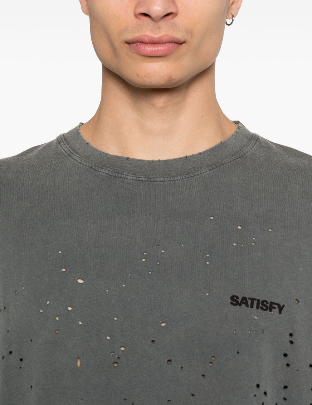 T-shirt a maniche corte in nero Satisfy - unisex 