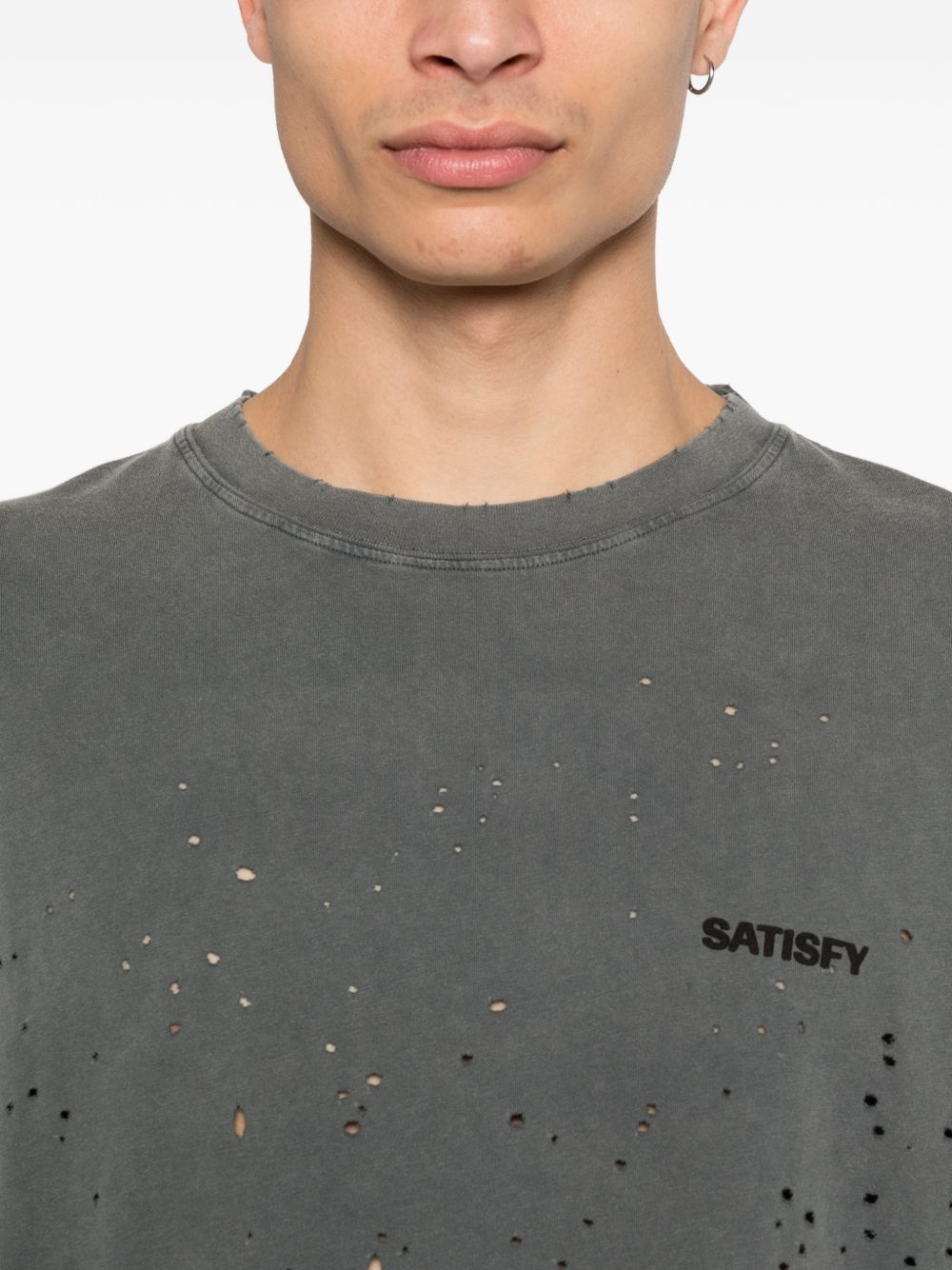 T-shirt a maniche corte in nero Satisfy - unisex 