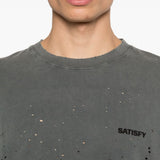 T-shirt a maniche corte in nero Satisfy - unisex 