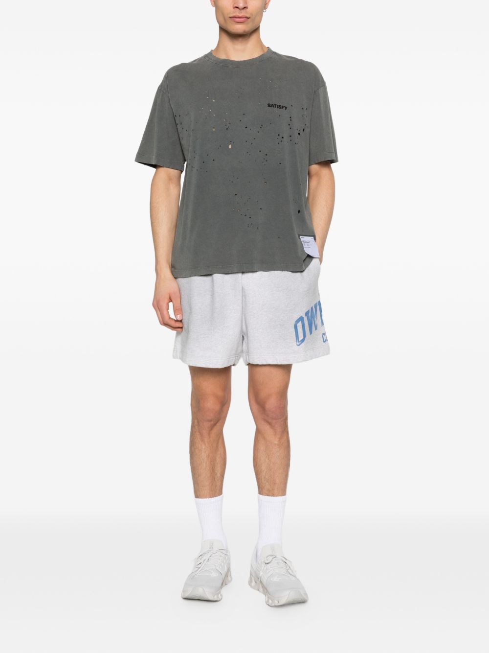 T-shirt a maniche corte in nero Satisfy - unisex 