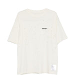 T-shirt girocollo in bianco Satisfy - unisex 