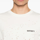 T-shirt girocollo in bianco Satisfy - unisex 