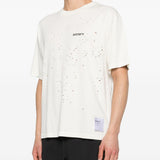 T-shirt girocollo in bianco Satisfy - unisex 