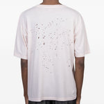 T-shirt con effetto vissuto in bianco Satisfy - unisex 