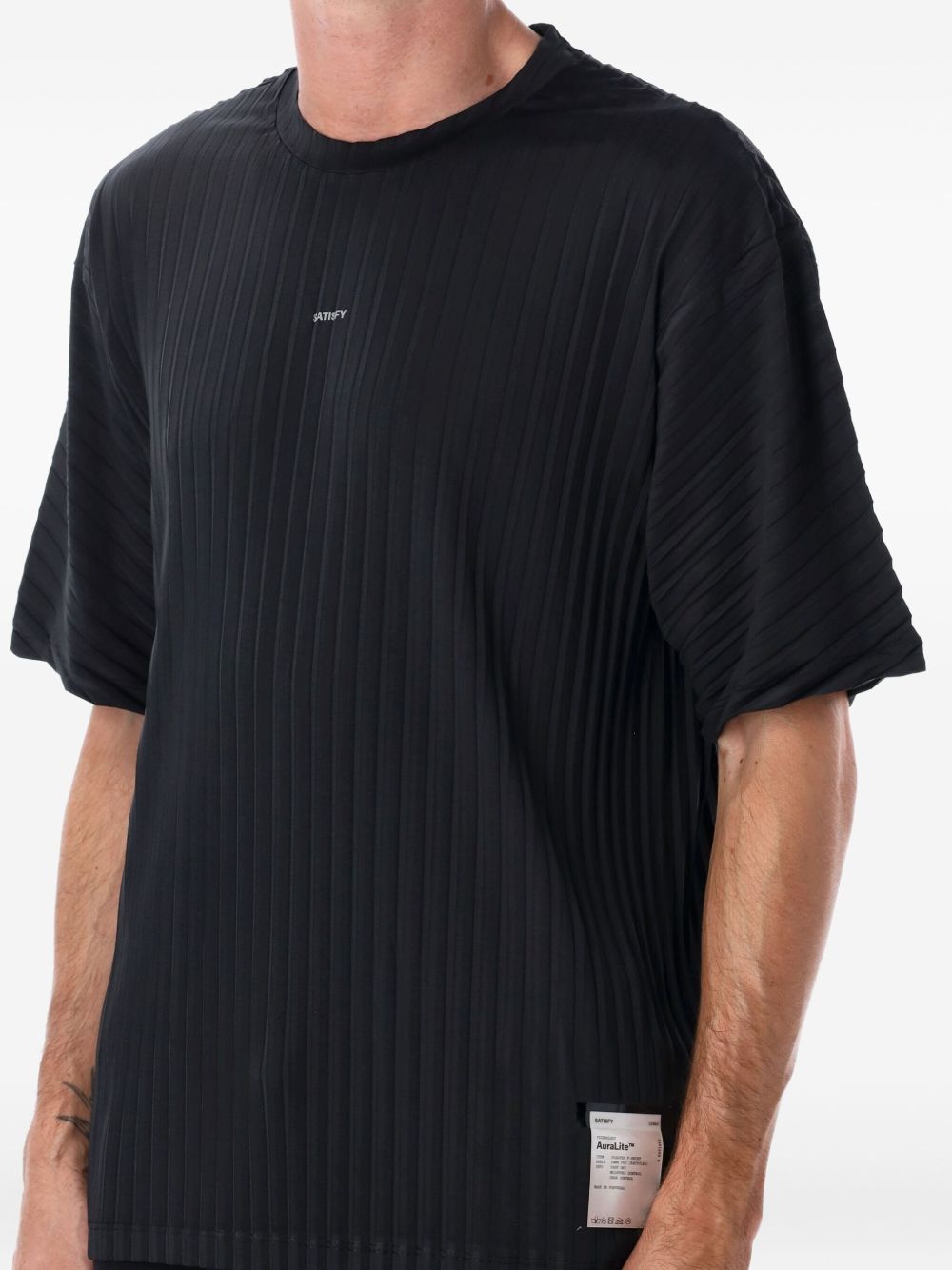 T-shirt con logo in nero Satisfy - unisex 