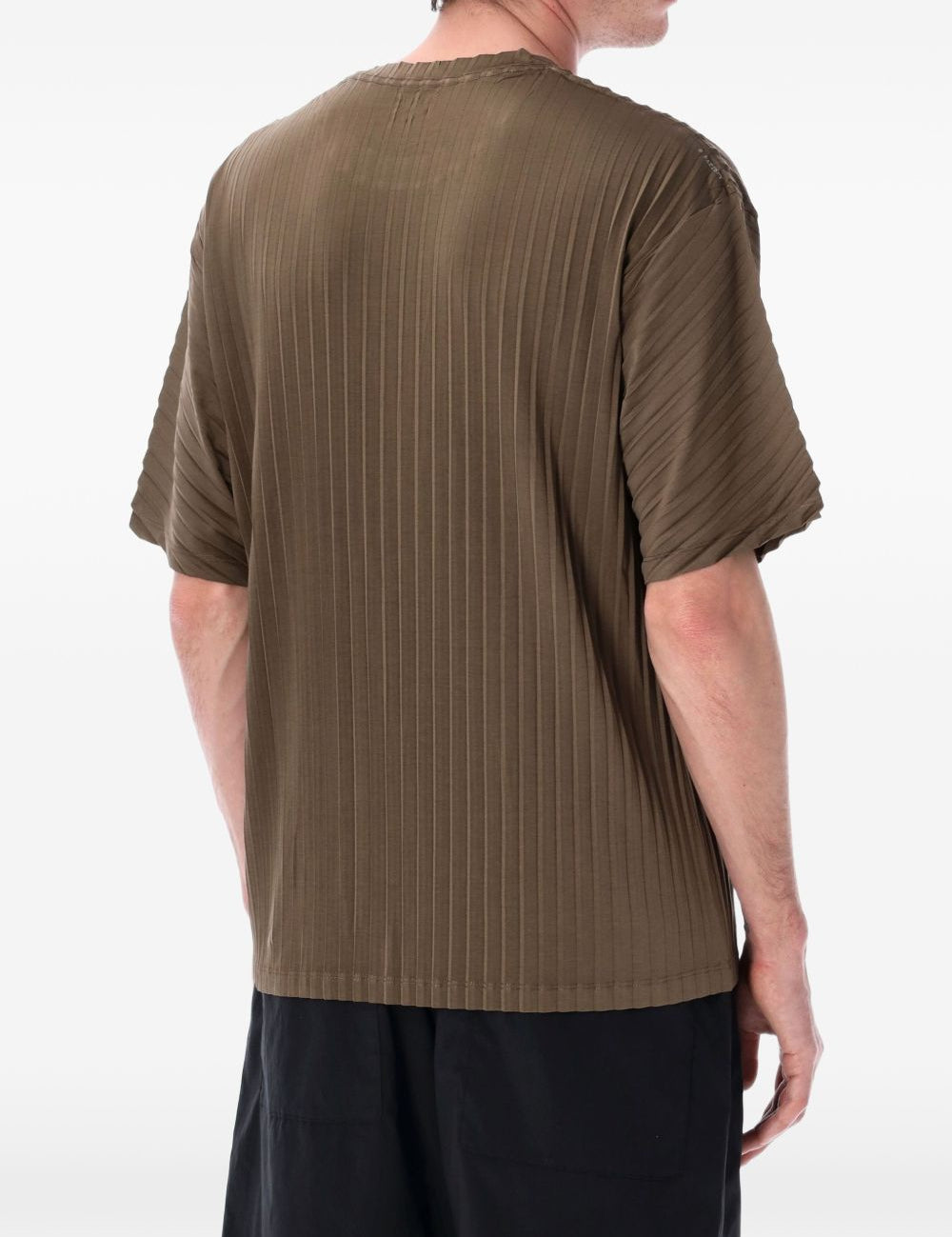 T-shirt AuraLite™ plissettata in verde Satisfy - unisex 