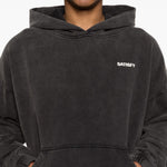 Felpa con cappuccio in nero Satisfy - unisex 