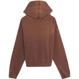 Felpa con stampa del logo in marrone Satisfy - unisex 