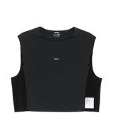 Canotta con logo in nero 