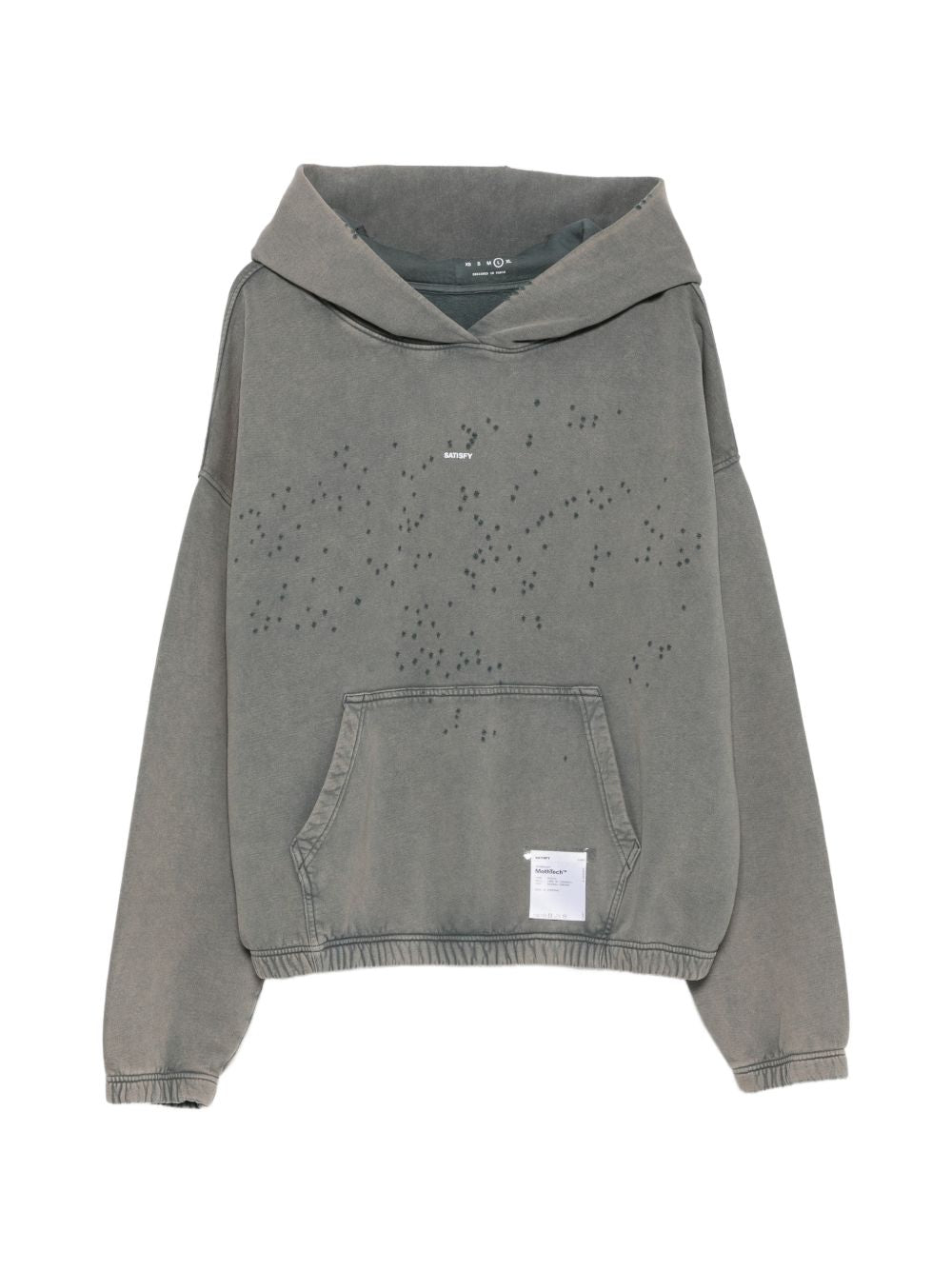 Felpa con cappuccio mothtech in grigio Satisfy - unisex 