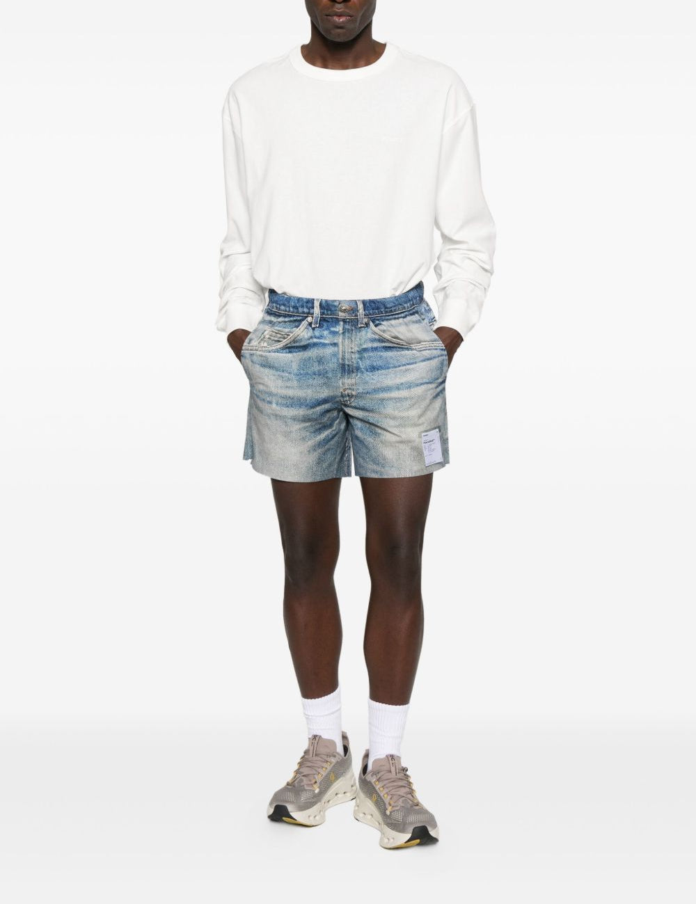 Shorts denim in blu Satisfy - unisex 