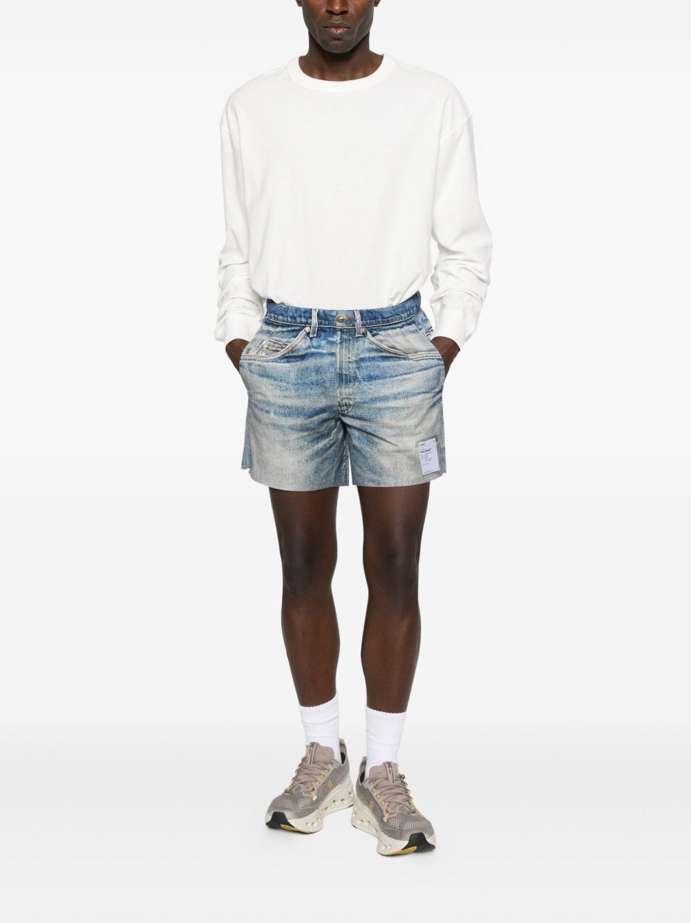 Shorts denim in blu Satisfy - unisex 