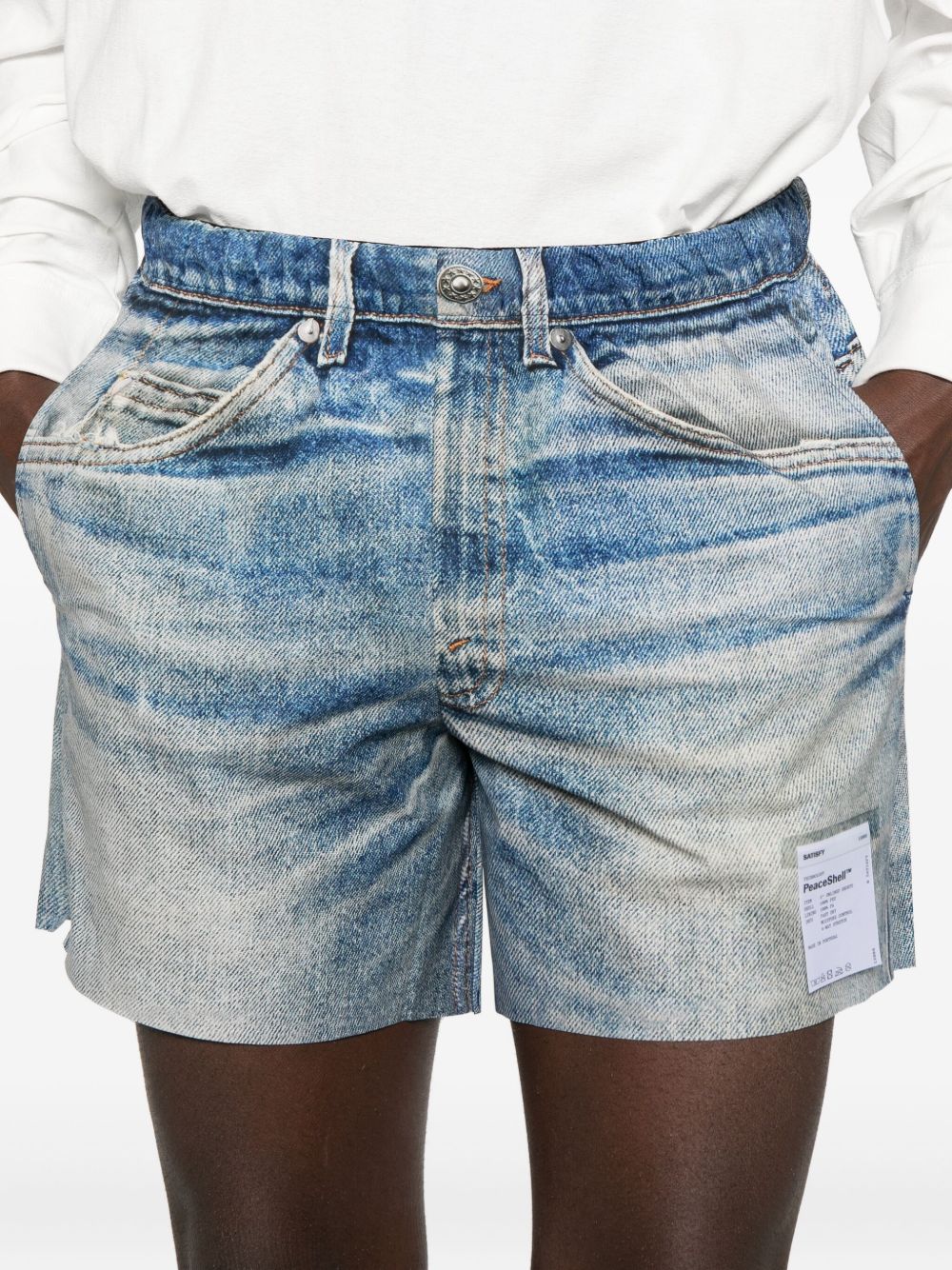 Shorts denim in blu Satisfy - unisex 