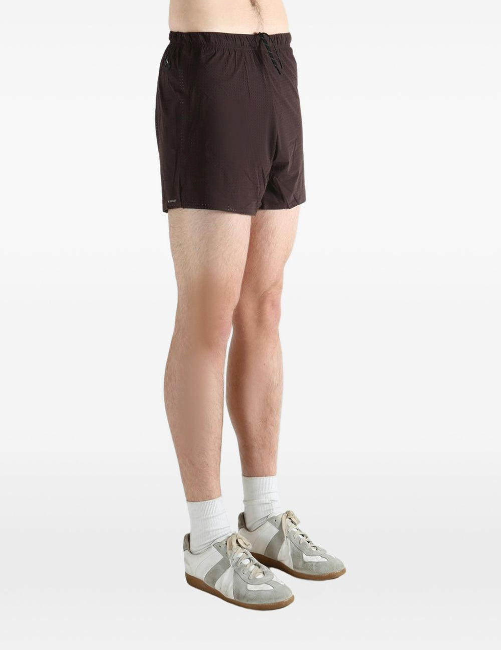 Pantaloncini con coulisse in marrone Satisfy - unisex 