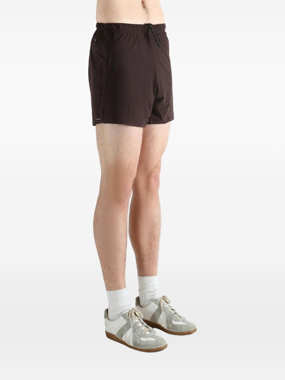 Pantaloncini con coulisse in marrone Satisfy - unisex 