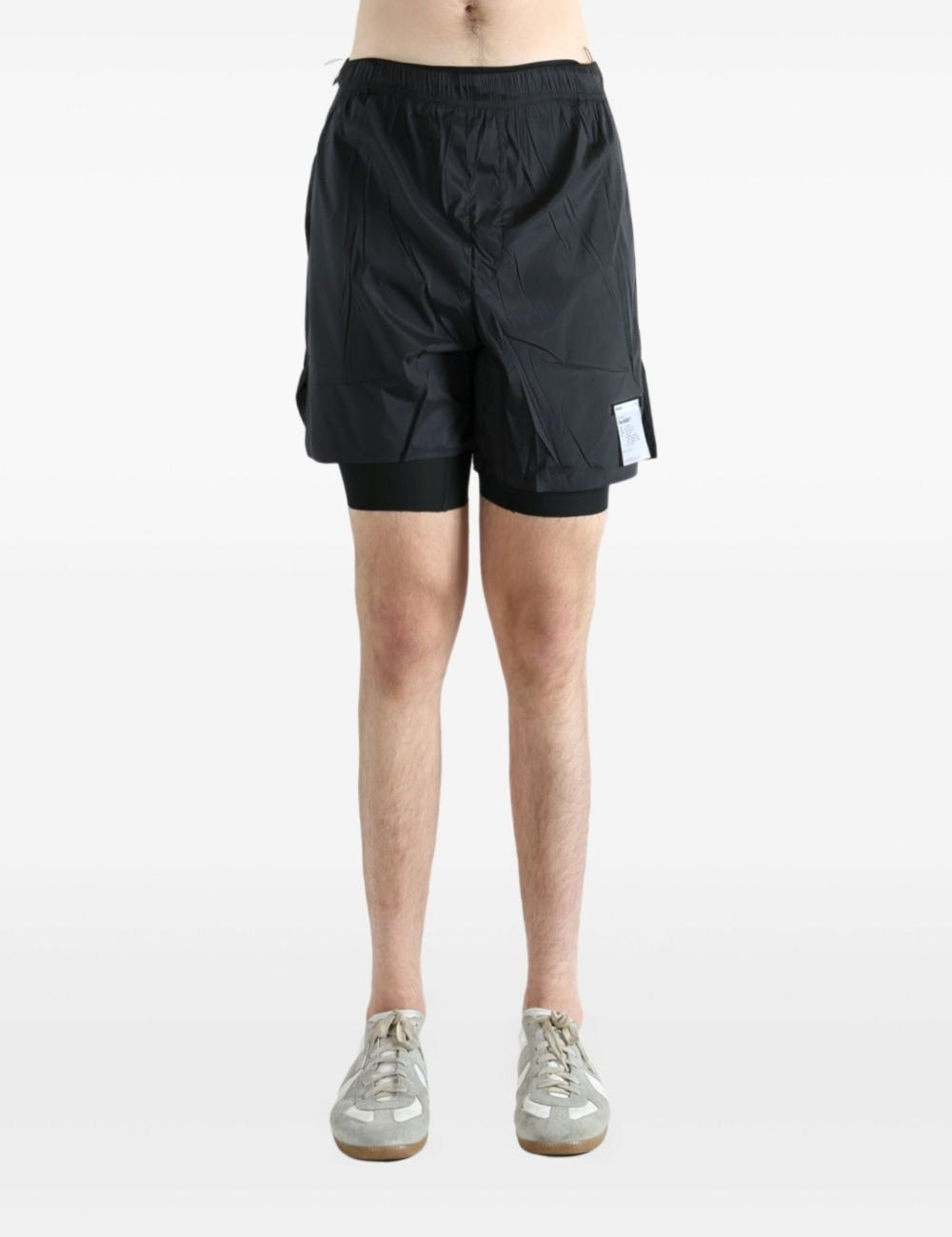 Shorts a doppio strato TECHSILK™ da 8" in nero Satisfy - unisex 